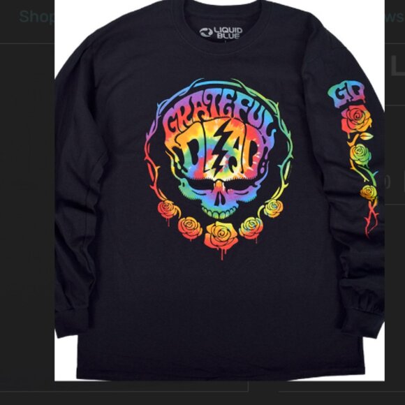 Grateful Dead Deadhead Black Long Sleeve T Shirt = Gorgeous XL  Box LB1 - Picture 1 of 2